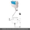 Emily 1100mm Combination Bathroom Toilet & Sink Unit - Brown Grey Avola