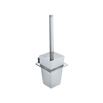 Vado Level Wall Mounted Toilet Brush and Frosted Holder