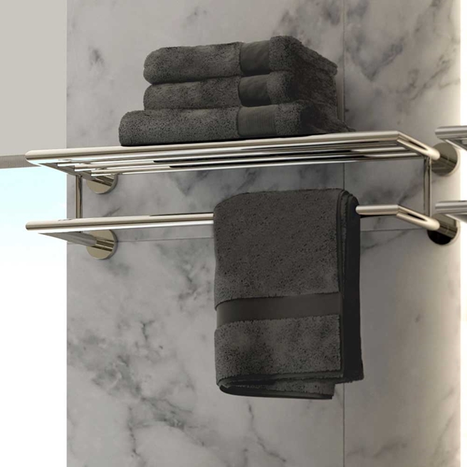 Vado Spa Towel Shelf with Towel Rail - 600mm