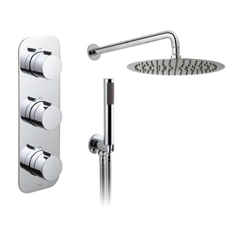 Vado Tablet Altitude Concealed Thermostatic Shower Package with Shower Head and Handset