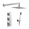 Vado Tablet Notion Concealed Thermostatic Shower Package with Fixed Shower Head & Handset