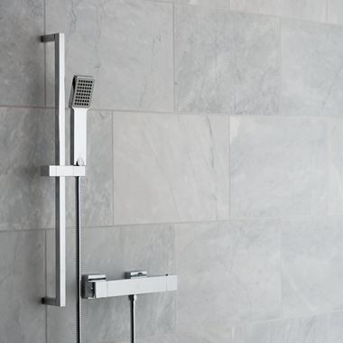Vado Te Exposed Square Thermostatic 1/2" Shower Valve Package - With Wall Mounting Brackets