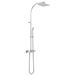 Vado Velo Rigid Riser Shower Kit with Exposed Thermostatic Shower Valve, Square Fixed Head and Handset