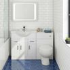 Vellamo Alpine 1250mm 3 Door Furniture Suite with Back to Wall Toilet & Concealed Cistern - Gloss White