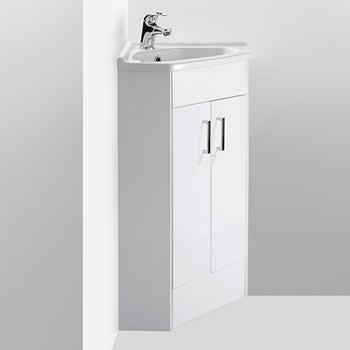 Vellamo Alpine 2 Door Corner Cabinet Vanity Unit & Basin 800 x 590mm