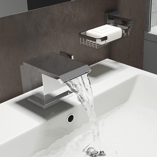 Vellamo Angel Waterfall Basin Mixer Tap With Waste Drench - Best Bathroom Basin Mixer Taps