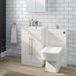 Vellamo Aspire 1000mm 2 Door Combination Basin & Toilet Unit - Gloss White