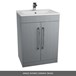 Vellamo Aspire 600mm Floorstanding 2 Door Vanity Unit & Basin - Gloss Grey