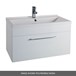 Vellamo Aspire 800mm Wall Mounted 1 Drawer Vanity Unit & Basin - Gloss White