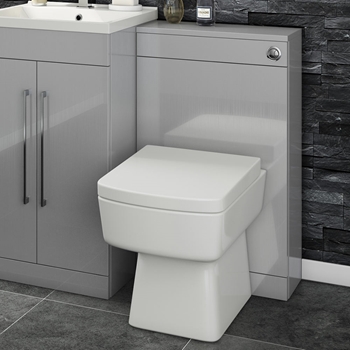 Vellamo Aspire Back to Wall WC Toilet Unit - Gloss Grey