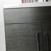 Vellamo Aspire 800mm Floorstanding 2 Drawer Vanity Unit & Basin - Black Ash