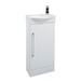Vellamo Aspire Compact Cloakroom Floorstanding White Vanity Unit & Basin - 408mm