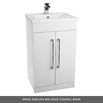 Vellamo Aspire 500mm Floorstanding 2 Door Vanity Unit & Basin - Gloss White