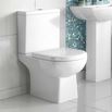 Vellamo City Modern Close Coupled Toilet with Soft Close Seat - 670mm Projection