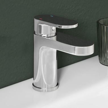 Vellamo Connect Basin Mixer Tap with Clicker Waste