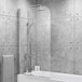 Vellamo Curved Corner Single Hinged Bath Screen