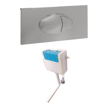Drench Dual Flush Concealed Cistern with Dual Flush Plate