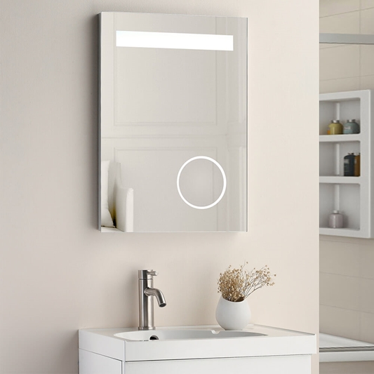 Vellamo Led Illuminated Magnifying, Magnifying Bathroom Mirror With Light