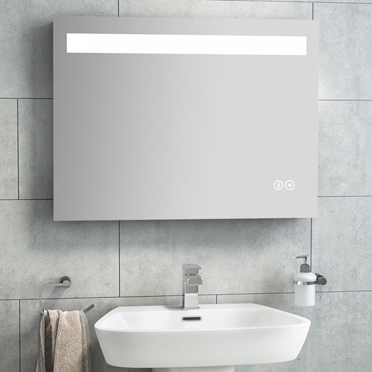 Vellamo Led Mirror With Touch Sensor, Vellamo Led Illuminated Bathroom Magnifying Mirror With Demister Pad Shaver Socket