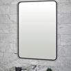 Vellamo Matt Black Rectangular Mirror - 700 x 500mm