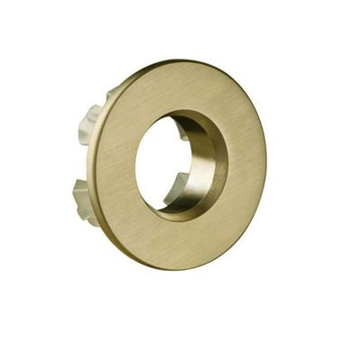 VOS Round Overflow Cover - Brushed Brass