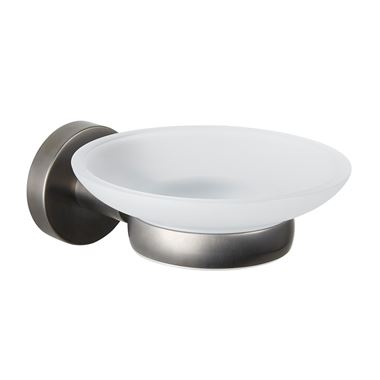 VOS Soap Dish with Glass - Brushed Black