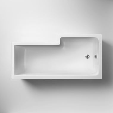 Drench 1500 L Shape Shower Bath & Panel - Left Hand