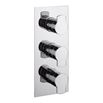 Crosswater Wisp 3 Outlet 3 Handle Concealed Thermostatic Shower Valve Portriat- Chrome
