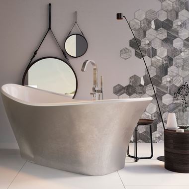 Xana Freestanding Silver Acrylic Bath - 1750 X 750mm