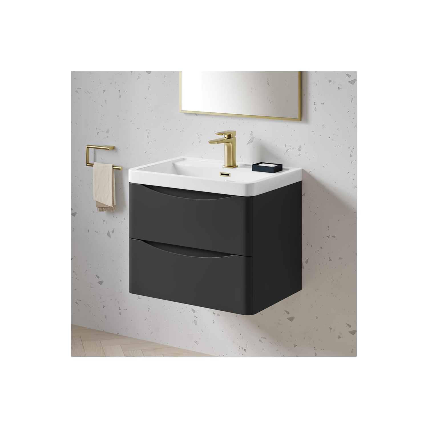 Harbour Clarity 600mm Wall Hung Vanity, What Size Mirror For 33 Inch Vanity Unit